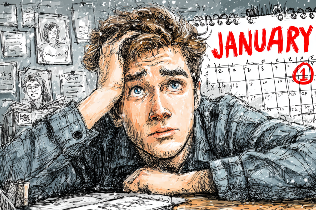 a stressed writer on January 1